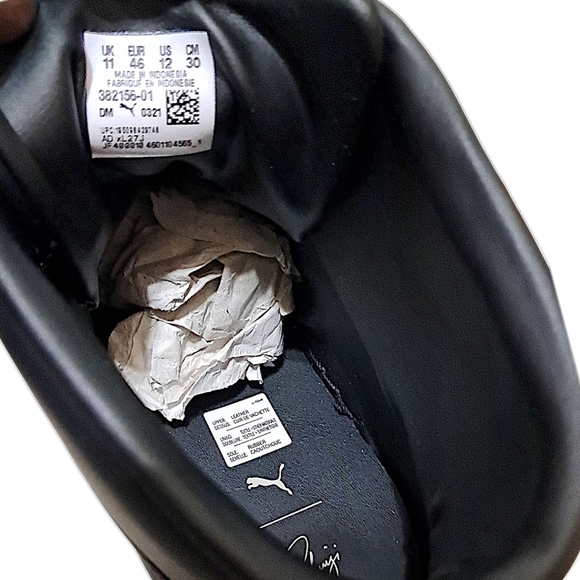 Puma x Rhuigi Suede Mid Black Tan Leather Sneaker Men’s 12 - Picture 5 of 16